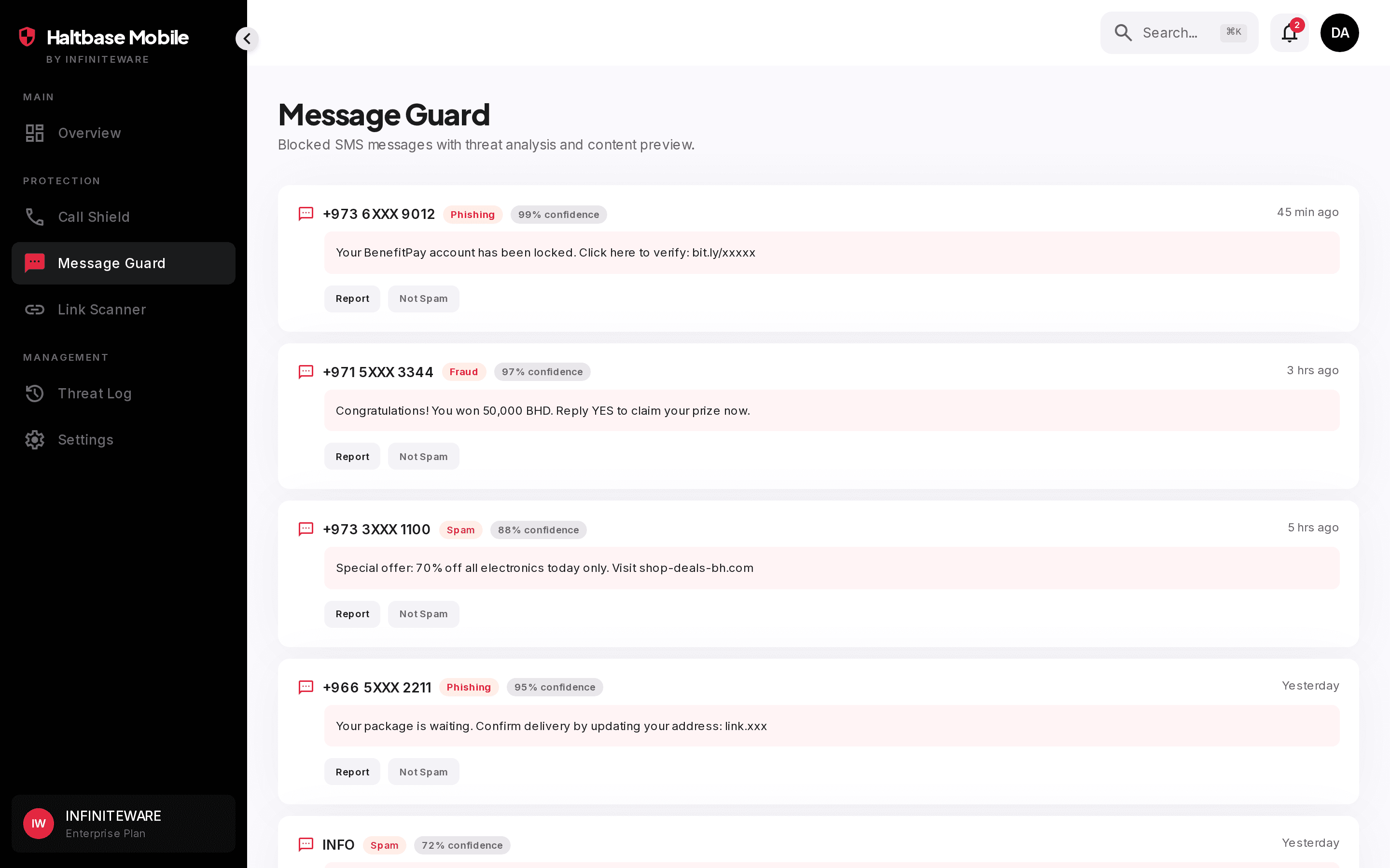 Haltbase Mobile screenshot