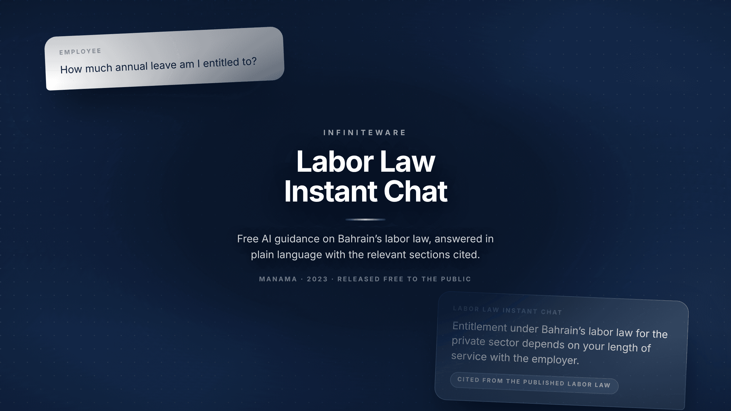 INFINITEWARE Launches Free AI Labor Law Chatbot for Bahrain's Private Sector
