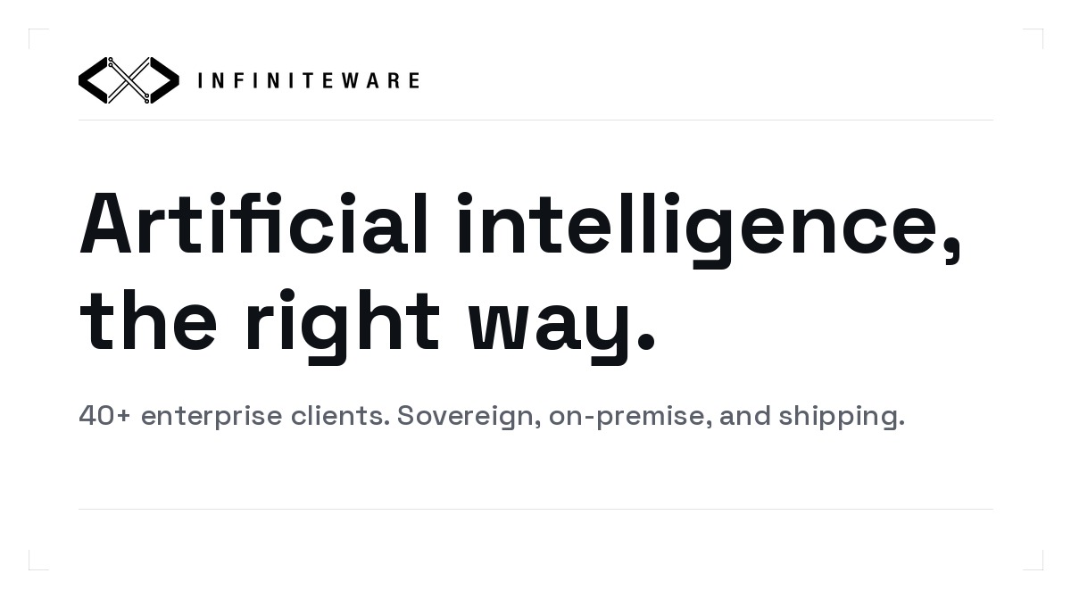 Innware INFINITEWARE - Artificial Intelligence The Right Way